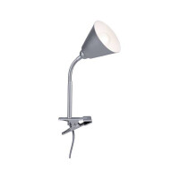 Klemmleuchte Vitis Flexarm Schnurschalter Grau 230V E14 2
