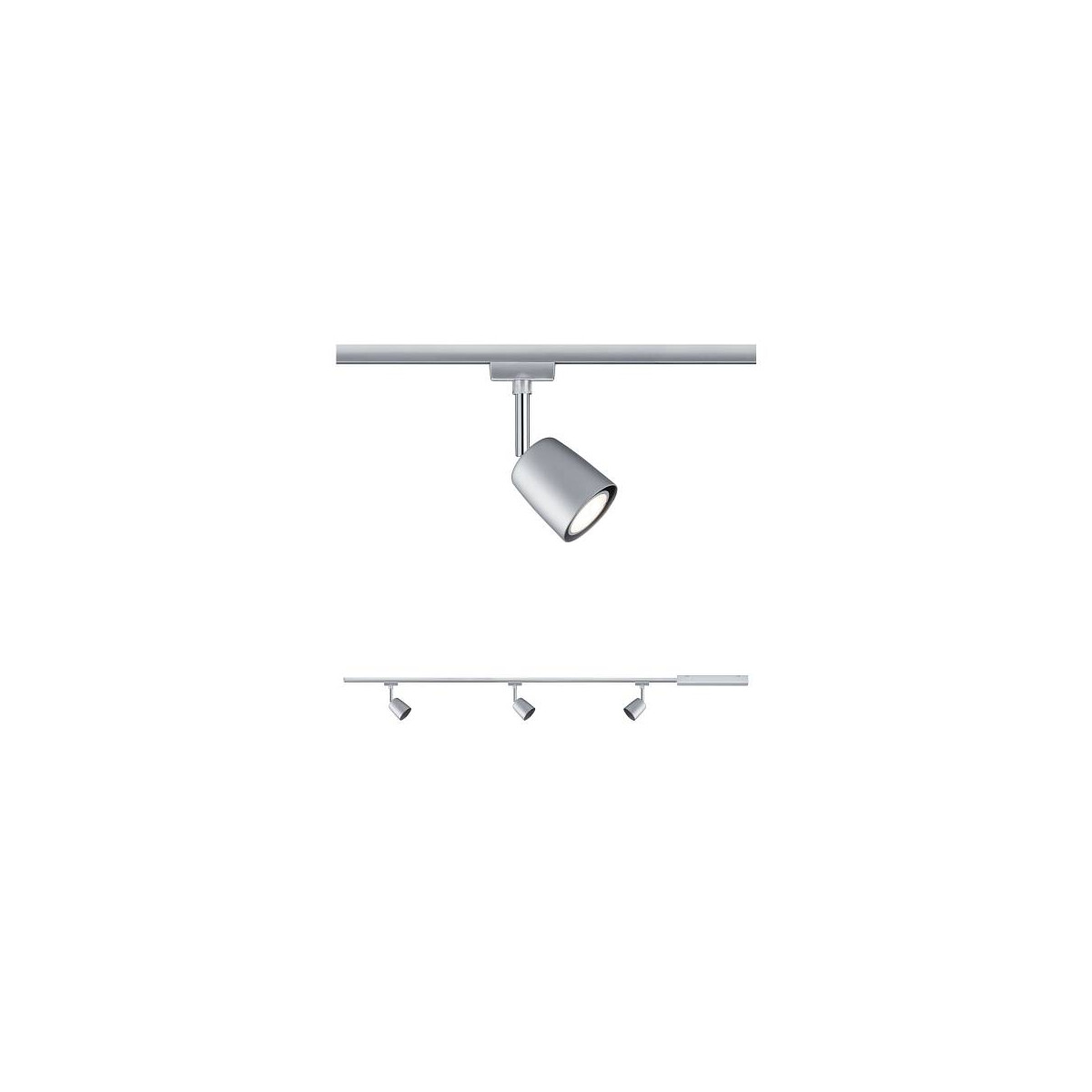 URail Schienenspot Cover Basisset GU10 max. 3x10W dimmbar 230V Chrom matt Chrom