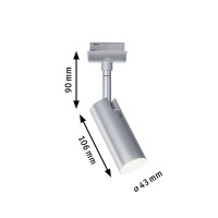 URail LED Schienenspot Tubo Einzelspot 237lm 4,5W 3000K 230V
