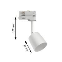 ProRail3 Schienenspot Cover GU10 max. 10W dimmbar 230V Wei&s