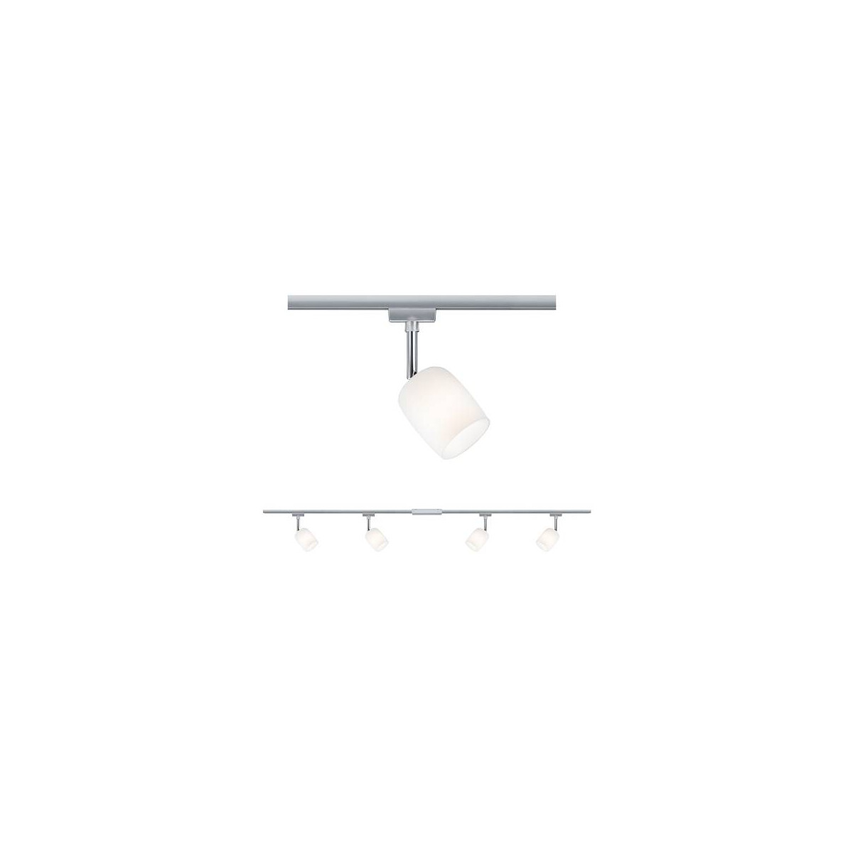 URail Schienenspot Blossom Basisset G9 max. 4x10W dimmbar 230V Chrom matt Chrom Satin