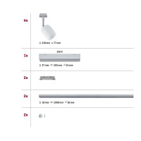 URail Schienenspot Blossom Basisset G9 max. 4x10W dimmbar 23