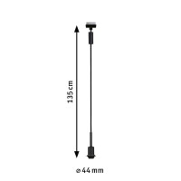 URail Pendel DecoSystems E14 max. 20W dimmbar 230V Schwarz m