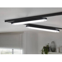 URail LED Panel Loop 480lm 7W 2700K 230V Schwarz matt Chrom 