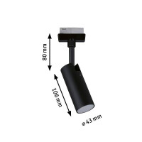 URail LED Schienenspot Tubo Einzelspot 234lm 4,5W 4000K 230V