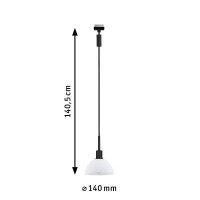 URail Pendel Sarrasani E14 max. 20W dimmbar 230V Schwarz mat
