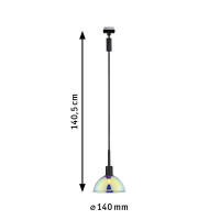URail Pendel Sarrasani E14 max. 20W dimmbar 230V Schwarz mat