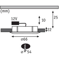 Möbeleinbauleuchten Micro Line Structure rund 66mm max.