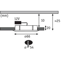 Möbeleinbauleuchten Micro Line Structure rund 66mm max.