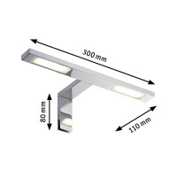 Galeria LED Spiegelleuchte Hook IP44 2700K 2x280lm 230V 2x3,
