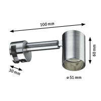Spiegelleuchte Simplo GU10 2700K 345lm 230V 5,3W Eisen geb&u