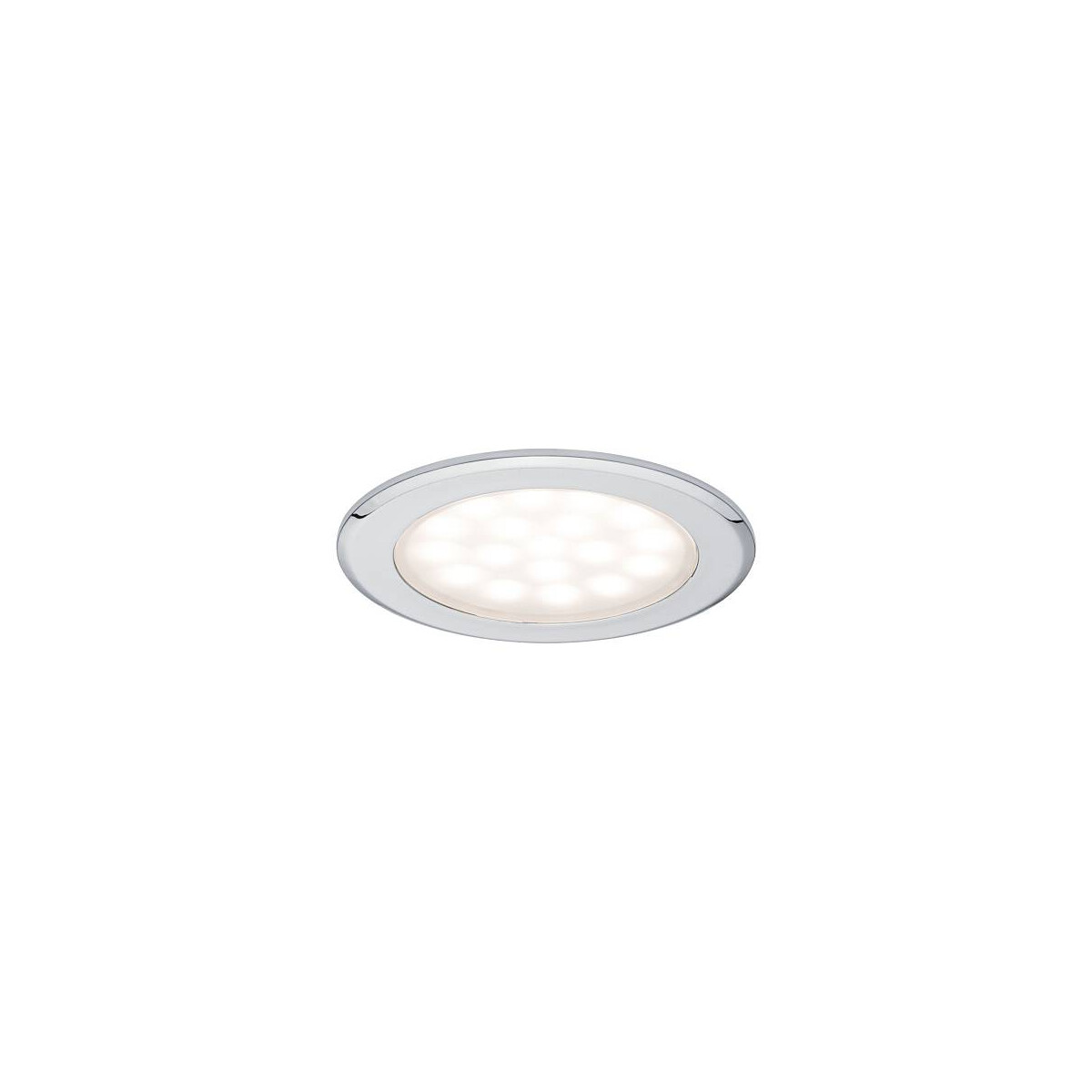 LED Möbeleinbauleuchten Spiegelschrank rund 65mm 2x2,5W 2x180lm 230/12V 3000K Chrom