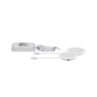 LED Möbeleinbauleuchten Spiegelschrank rund 65mm 2x2,5W
