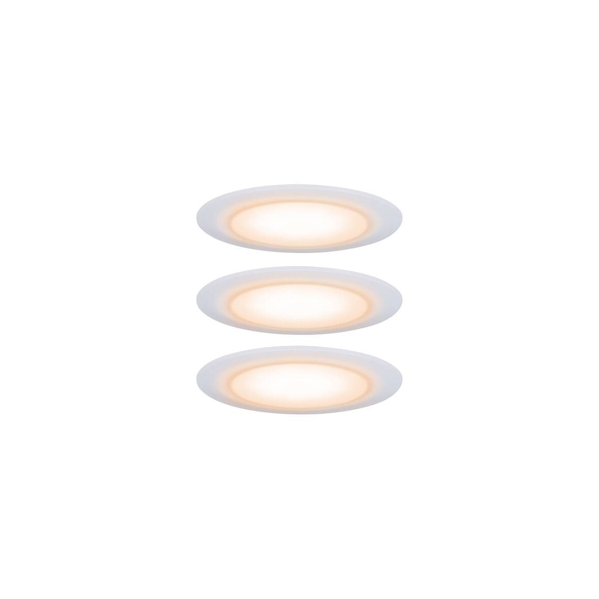 Premium LED Einbauleuchte Dim to Warm Suon Basisset IP44 rund 90mm 3x5W 3x450lm 230V dimmbar Dim to warm Satin Weiß