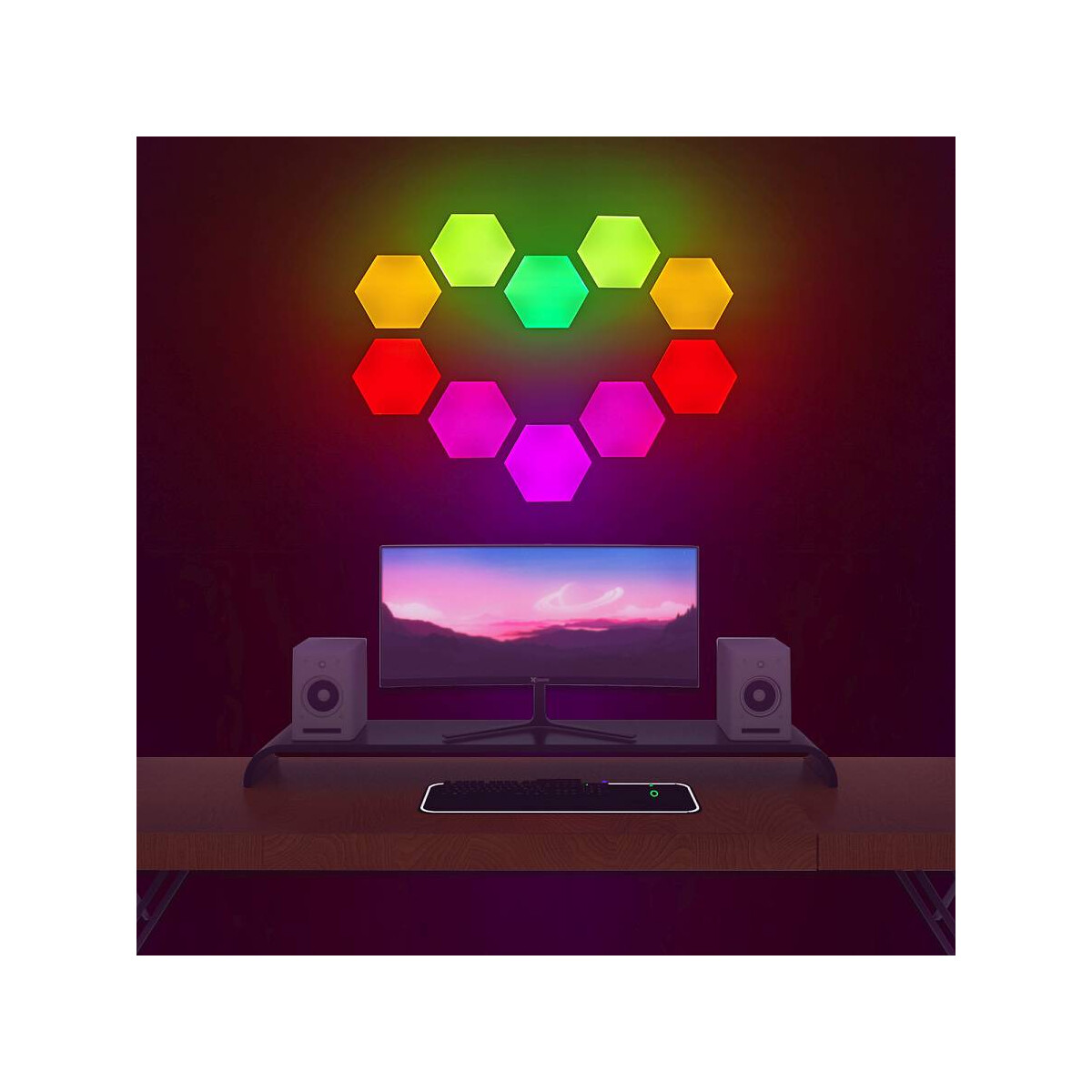 LED Smart Hexagon Panel 10r Set