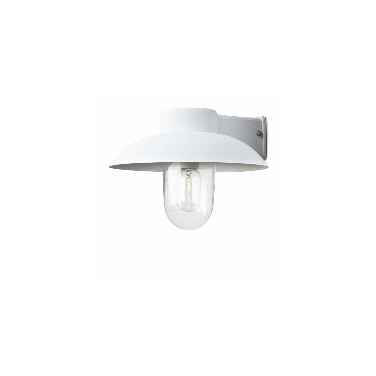 Wandleuchte Mani, matt weiss, klares Glas