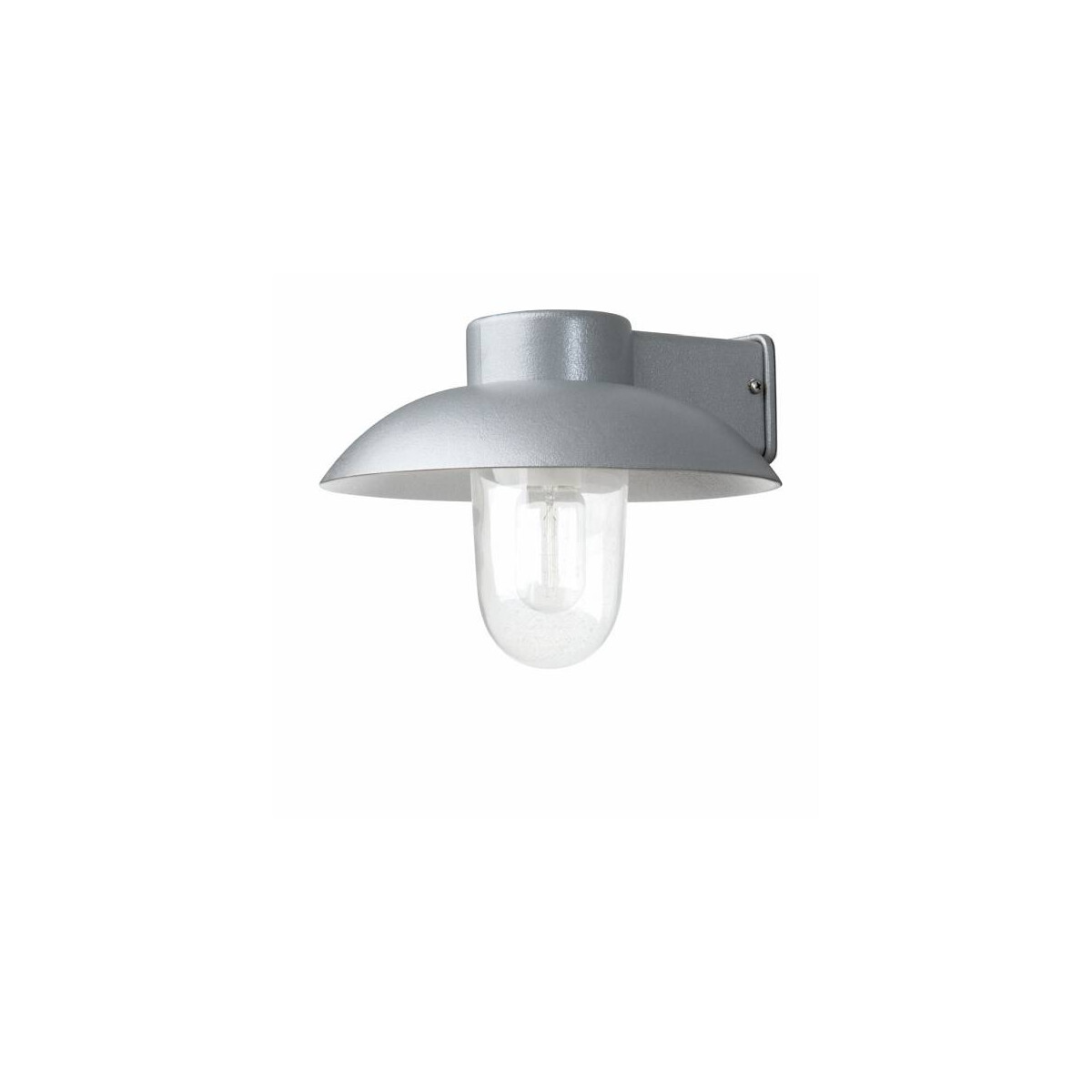 Wandleuchte Mani, grau, klares Glas