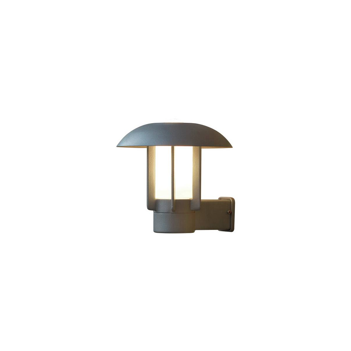 Wandleuchte Heimdal, silbergrau, opales Glas