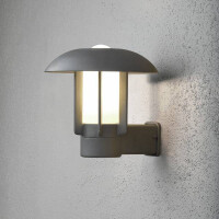 Wandleuchte Heimdal, silbergrau, opales Glas 2