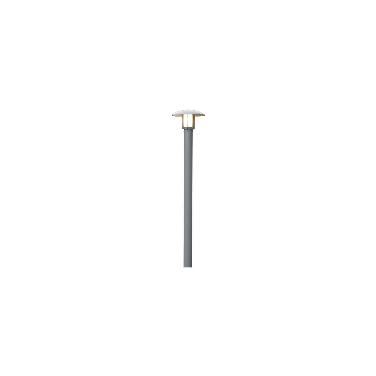 Stehleuchte Heimdal, silbergrau, opales Glas