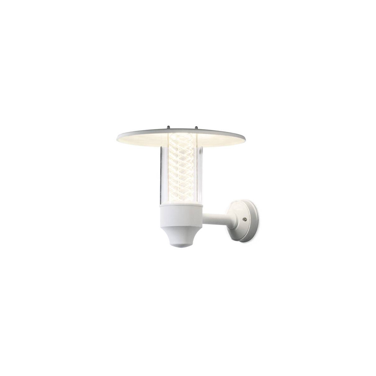 Wandleuchte Nova Halogen, matt weiss, klares Acrylglas