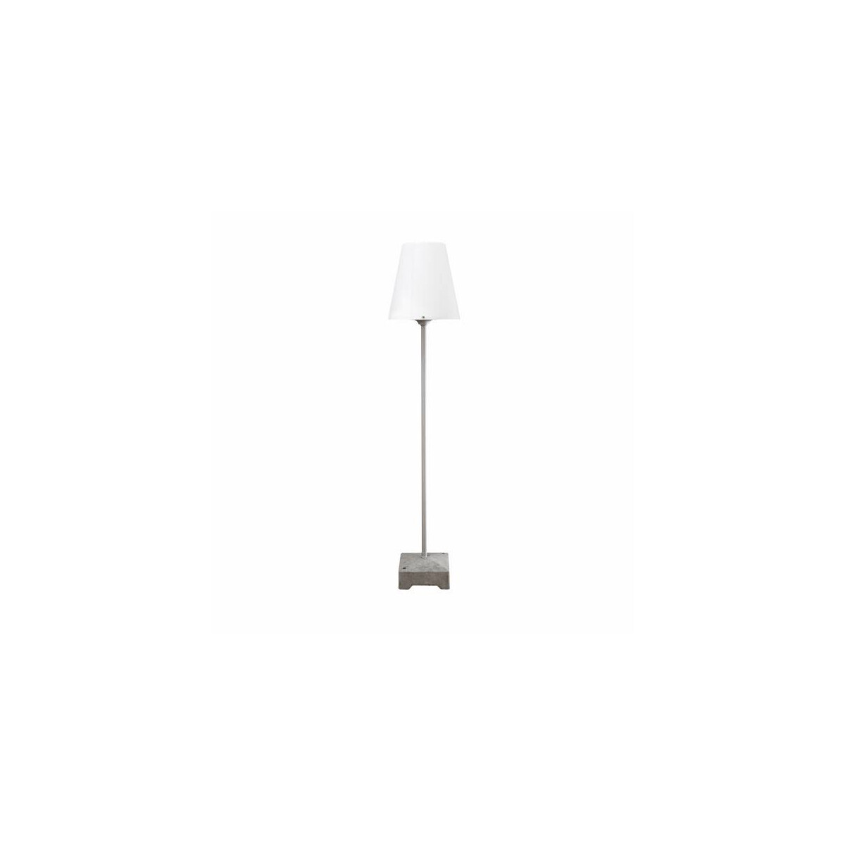 Stehleuchte Lucca, silbergrau lackiertes Aluminium