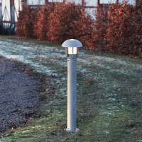 Wegeleuchte Heimdal, silbergrau, opales Glas 2
