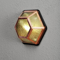 Wand-u. Deckenleuchte Castor, kupfer, gelbliches Acrylglas 2