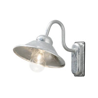 Wandleuchte Vega, galvanisiert, klares Glas