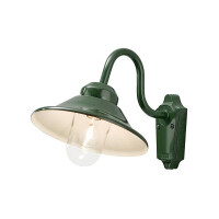Wandleuchte Vega, grun, klares Glas