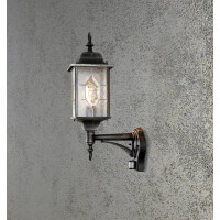 Wandleuchte Milano schw./silber,Acrylgl.Bleikristall,PIR 2