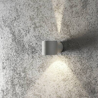 Halogenspot Modena silbergrau, rund, klares Glas 2