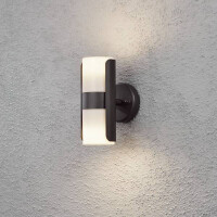 Wandleuchte Modena schwarz, opalfarbenes Acrylglas 2