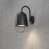 Perugia Wandleuchte lackiertes Aluminium schwarz 2
