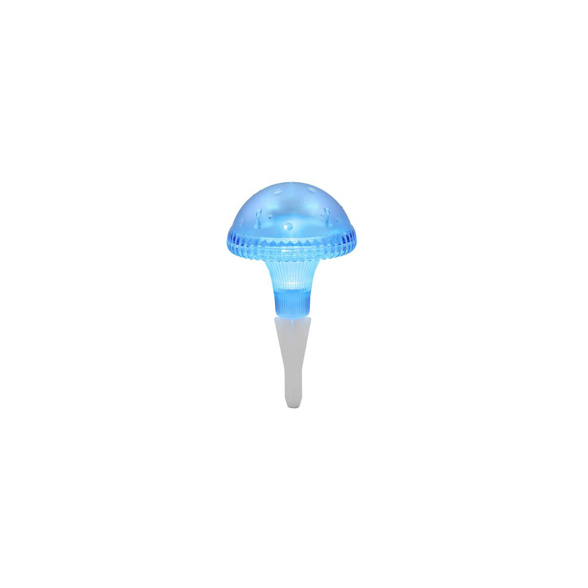 LED Solarleuchte Pilz blau, Kunststoff