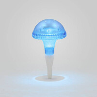 LED Solarleuchte Pilz blau, Kunststoff 2