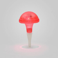 LED Solarleuchte Pilz rot, Kunststoff 2