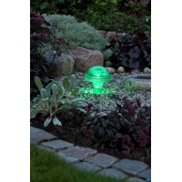 LED Solarleuchte Pilz grun, Kunststoff 3