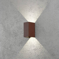 Cremona LED Wandl. rost, 2x3W, einstellbarer Lichtaustritt 2
