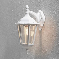 Konstsmide Wandleuchte Firenze matt weiss, klares Glas 7212-