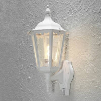 Wandleuchte Firenze, weiss matt, klares Glas, mit Bewegungs 