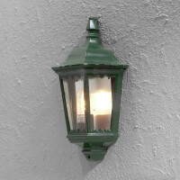 Wandleuchte Halbschale Firenze, grun, klares Glas 2
