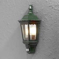 Wandleuchte Firenze, grun, klares Glas, mit Bewegungsmelde 2