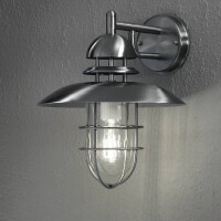 Wandleuchte Sorrento Edelstahl, klares Glas 2