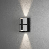 Vidar Wandl. 2x5W LED schw/sil, verstellb.Lichtaustr.,dimmb.
