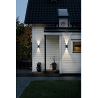 Vidar Wandl. 2x5W LED schw/sil, verstellb.Lichtaustr.,dimmb.