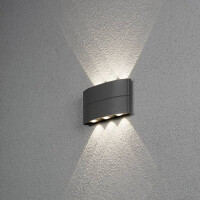 Chieri Wandl. 8W LED Aluminium, anthrazit, IP54 2