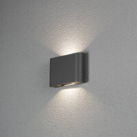 Chieri Wandl. 2x6W LED antrazit, verstellbarer Lichtaustritt