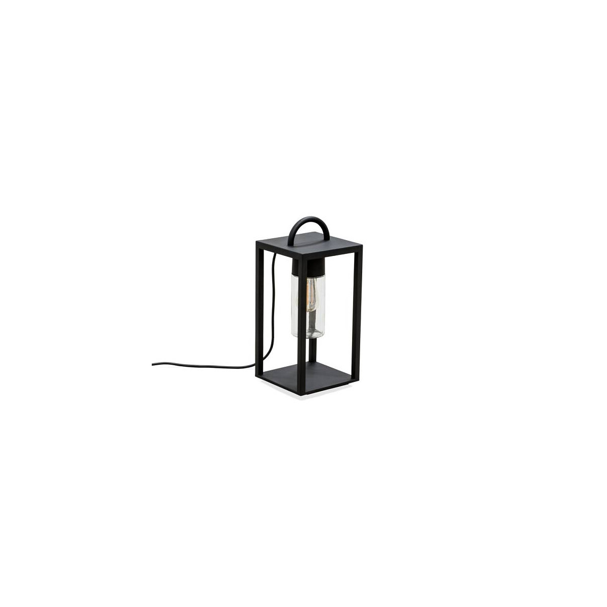 Bologna Bodenleuchte E27 230V schwarz, transp. Glas