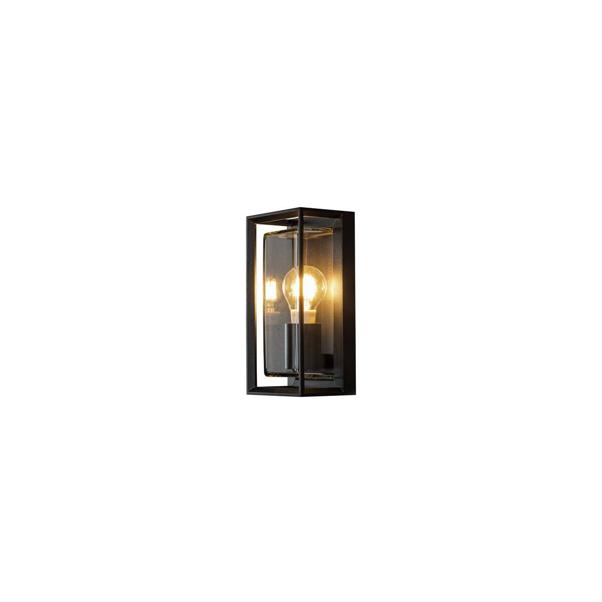 Brindisi Wandl. E27 schwarz mit klarem Glas